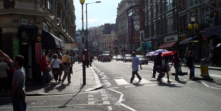 london street. wiggly lines
