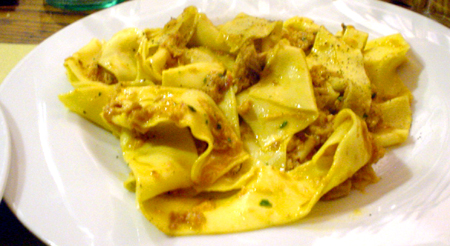 Florence Vini E rabbit pasta