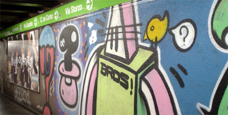 milan subway grafitti