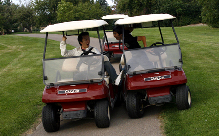 GM test drive detroit golf karts Inn hotel st johns