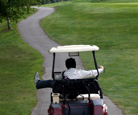 GM test drive detroit golf karts Inn hotel st johns