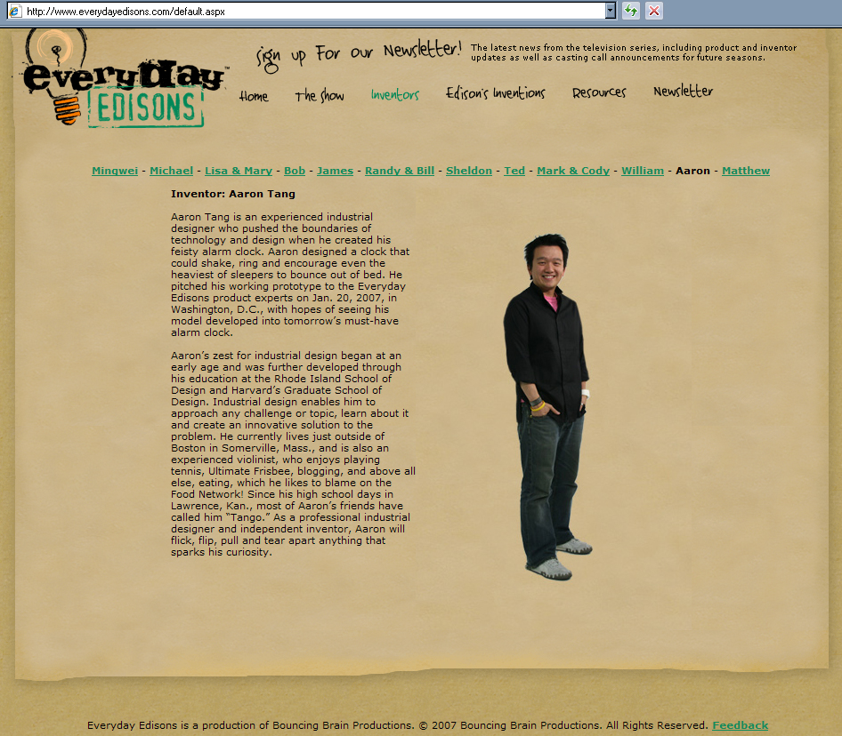 PBS tv show everyday edisons aaron tang clock