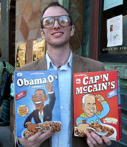 obama o's cap'n mccains cereal airbedandbreakfast.com joe pose